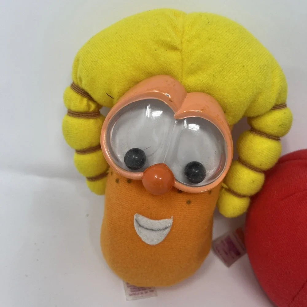 Veggie Tales Plush Googly Eyes Rattle Fisher Price Big Idea Lot (4) Bob Larry - Picture 2 of 9